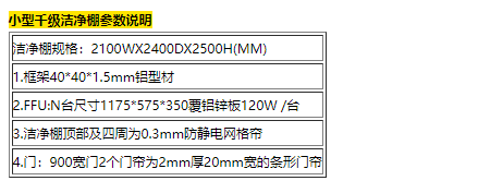 千级洁净棚特点